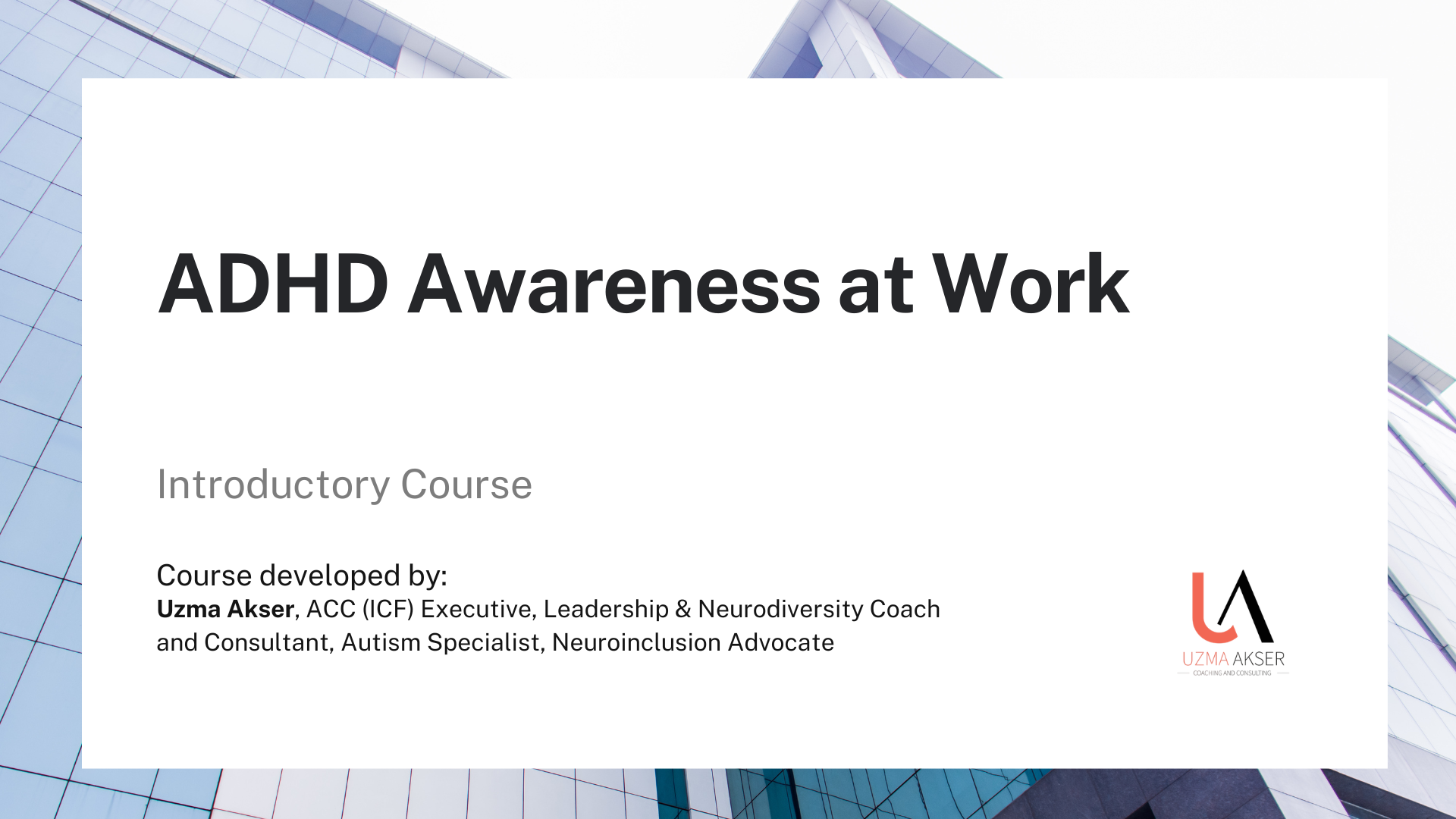 ADHD Awareness at Work